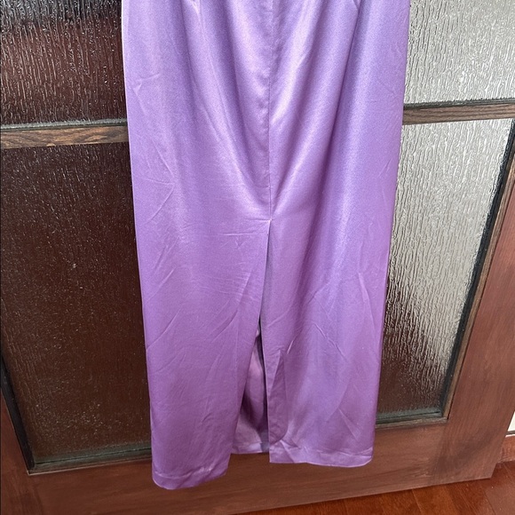 Milly Riva Hammered Lavender Strapless column Gown event dress size 10. NWT - Picture 10 of 10